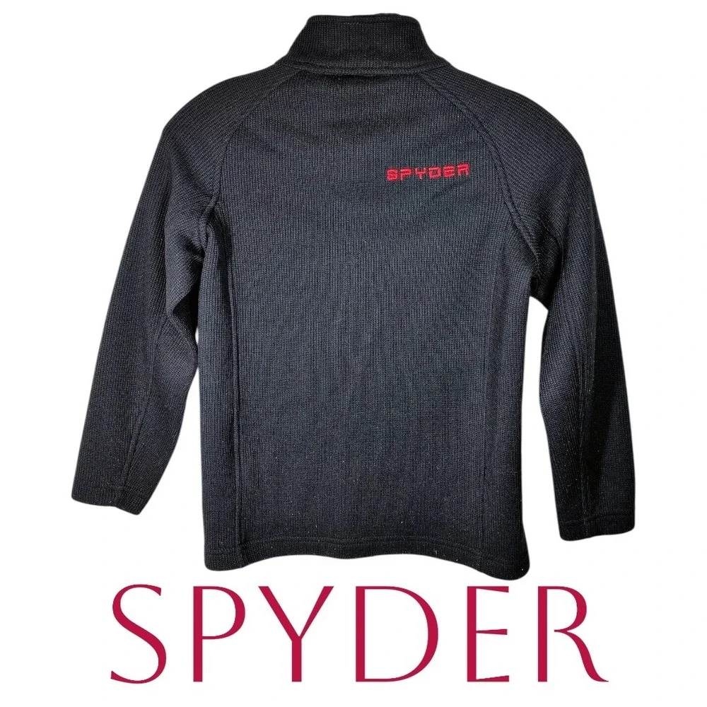 Spyder Full Zip Insulating Snow Jacket‎ Black Outdoor Activewear Youth 7/8